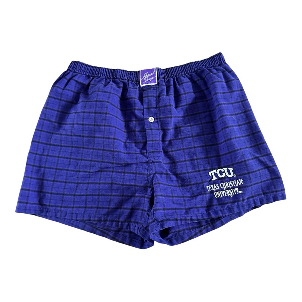 Blue Plaid TCU Boxer Shorts medium